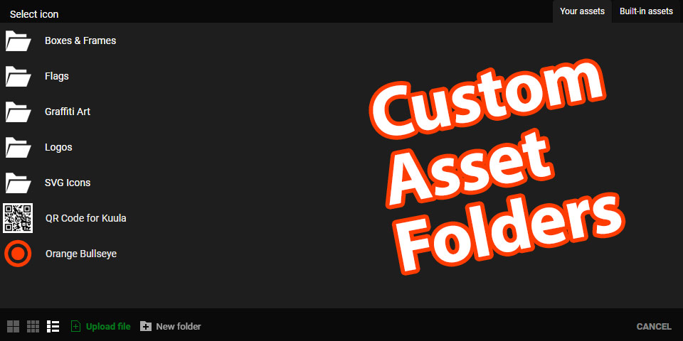 New custom asset features