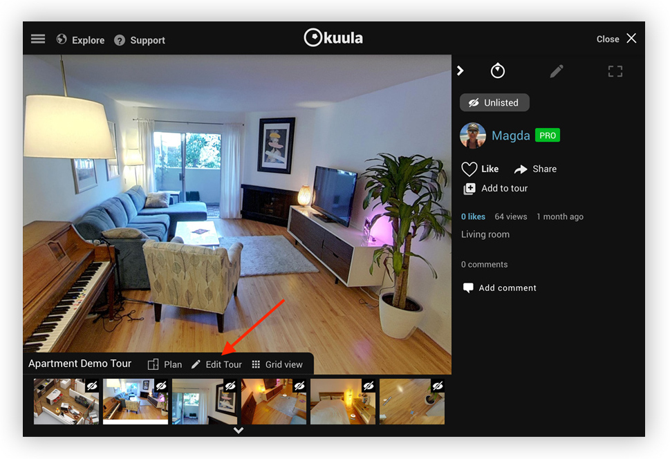 edit virtual tour
