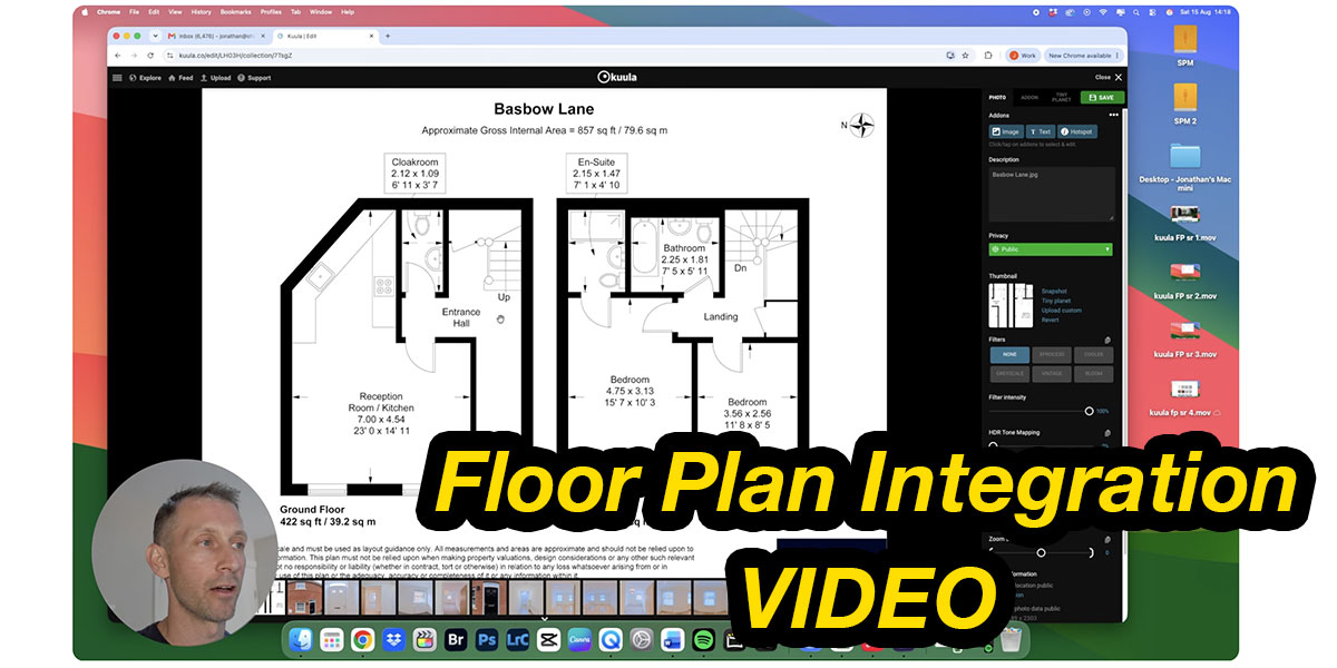Jonathan Shilton shows how to add an interactive floor plan to a Kuula virtual tour