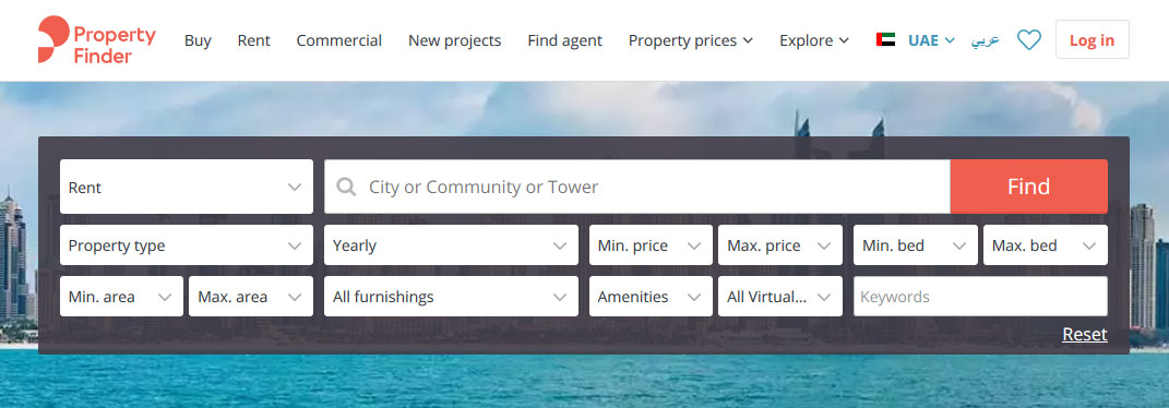 Property Finder Website User Interface
