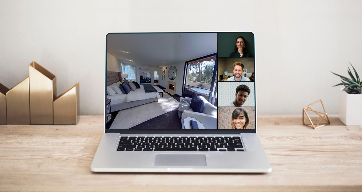 Organize a virtual open house via Zoomm Google Meet or Skype using Kuula